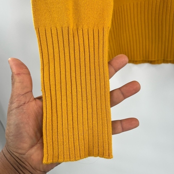 French Connection yellow gold sweater turtleneck size M - Picture 3 of 6